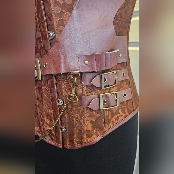 Steampunk/ Pirate Corset with Buckle Details - Picture 4 of 10